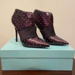 Studded stiletto booties